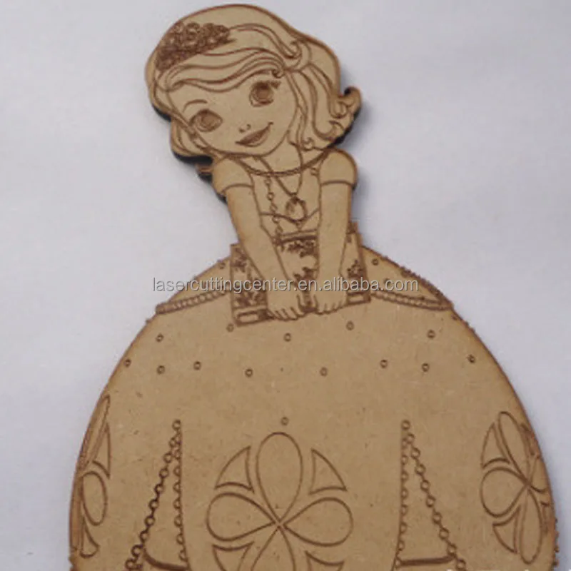10 Pack Plywood Wooden Craft Shape Blank Princess