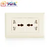 British design electric wall multi function PC 13A double multi socket