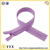 3# finished nylon invisible zipper with lace tape water drop puller close end zips