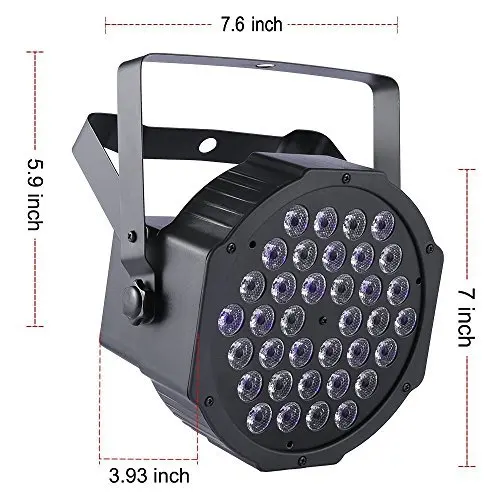 72W Black Lights, DeepDream 36LED UV Blacklight Stage Spotlight with Remote Control