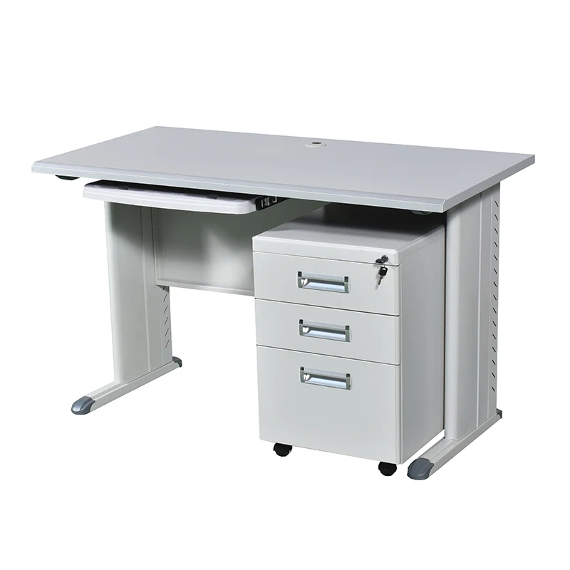  Factory wholesale metal steel modern computer desk with drawers