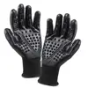 High Quality Adjustable black pet grooming glove for dog cat horse