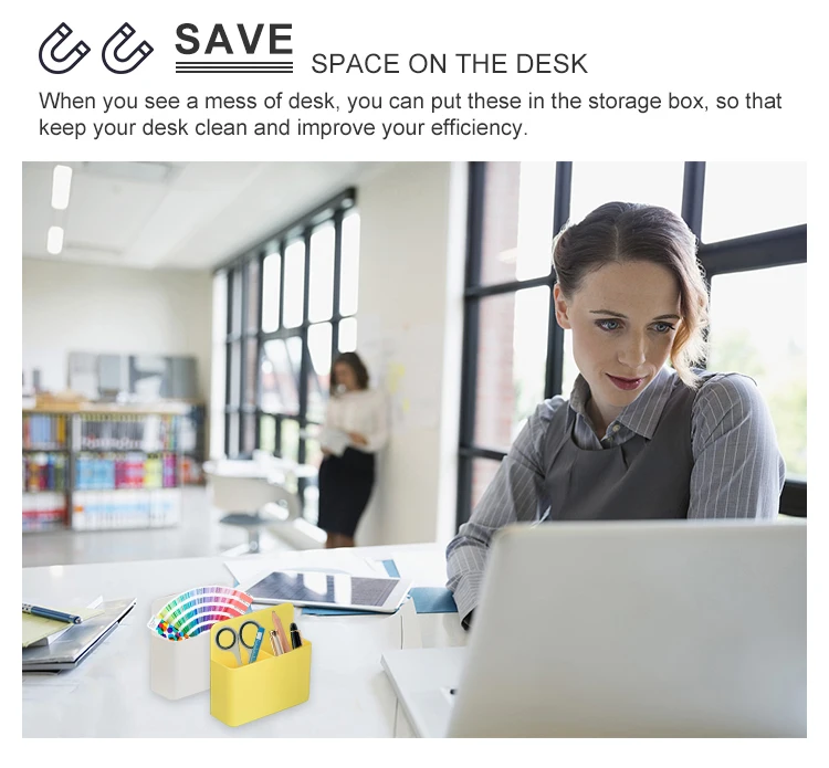 Office Whiteboard Pen Eraser Storage Organizer Plastic Tray Magnetic Marker Holder factory