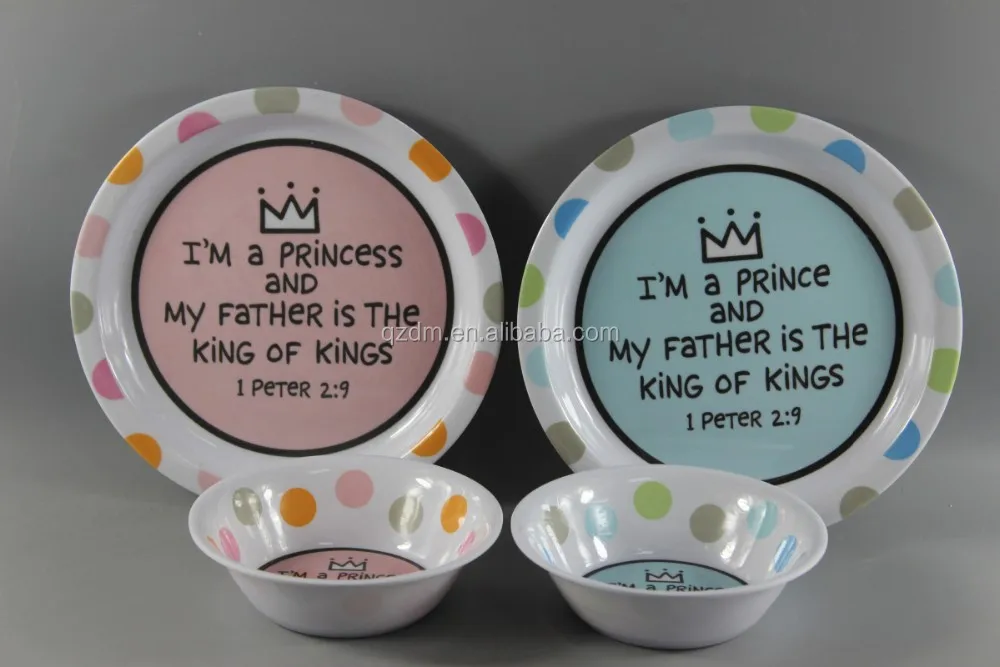 Food Grade Melamine Kids Dinner Set Children Tableware Set