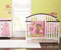 Promotion 4PCS Baby Bedding set Crib set bed kit Applique Quilt Bumper Fitted Sheet Skirt bumper