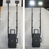 Guangzhou portable large area ems lighting firefighti72w72W LED outdoor led searchlight with 2M extendable mast and SOS switch