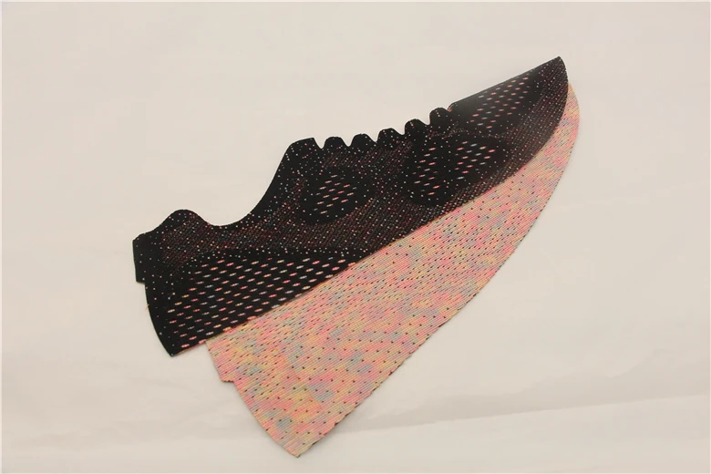 Durable polyester semi finished colorful mesh jacquard running vamp fabric shoe upper knitted