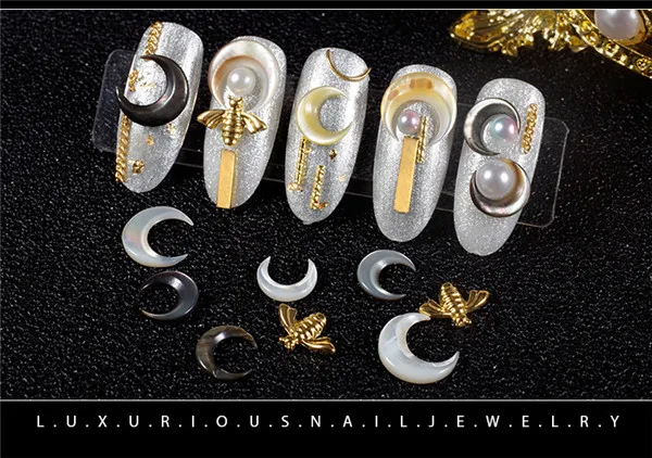 Top Quality Half Moon Design Shell 3d Diy Nail Art Decoration Buy Shell Nail Art Decoration Nail Decoration Art Nail Art Decoration 3d Product On Alibaba Com