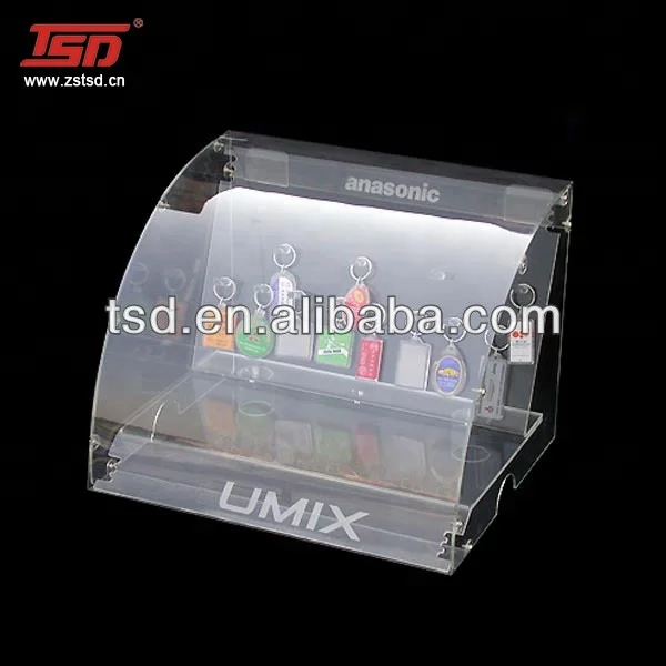 Custom Retail Store Desktop Clear Acrylic Souvenir Display Keychain