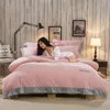 American style cute 100% Crystal city chic small ball velvet comforter sets bedding for home