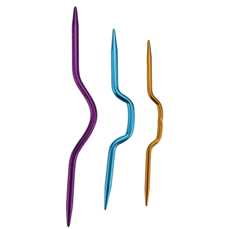 A19 4 plastic U shape Cable Stitch Needles Sizes 3/4/5/6 mm Knitting 