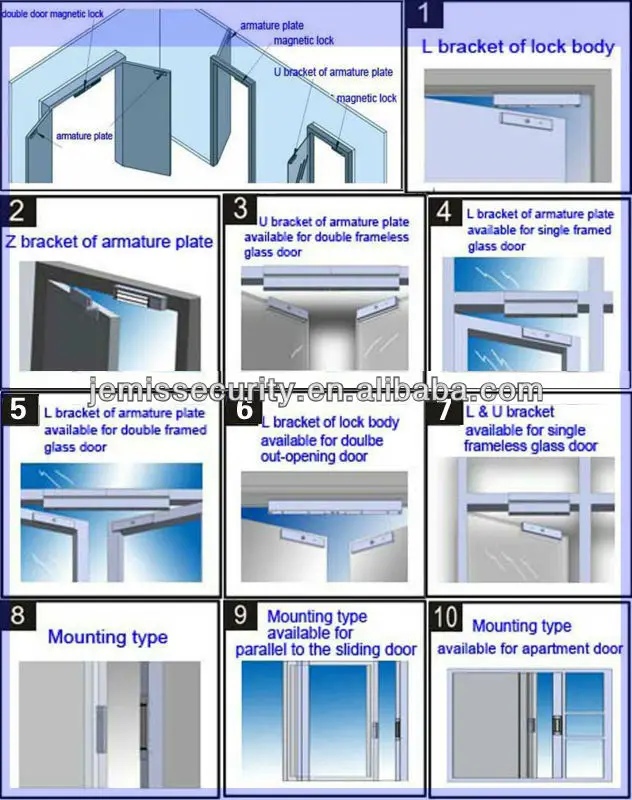 60kg Embedded Mini Magnetic Lock For Sliding Door Small