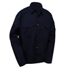 work uniform men's long sleeve jacket navy blue cotton shirt