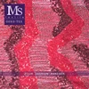 Modern design red beads sequin upholstery lace fabric textiles for dress
