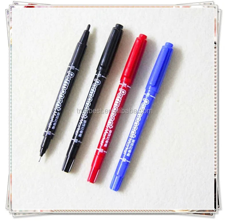 Double Heads Marker Pen For Laminated Paper Leather Marker Pen Buy