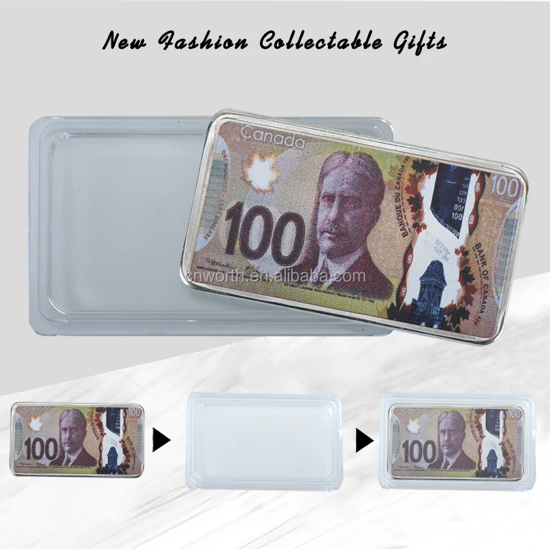 Wr Home Decor 100 Canadian Dollar Commemorative Bar Wholesale Canada Silver Plated Challenge Bullion For Business Gifts Buy Silver Bar Bullion Pound Product On Alibaba Com