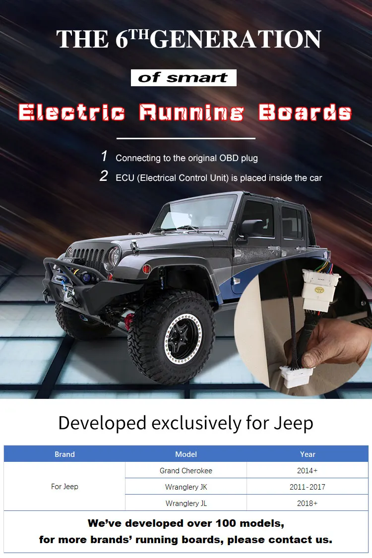 Waterproof And Rust-proof Electric Running Board Side Power Step Electric  Running Board For Jeep Grand Cherokee Wrangler Jk Jl - Buy Electric Running  Board Electric Running Board Step Power Side Step Automatic