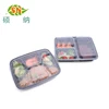 PP 4 compartment disposable food lunch box rectangle plastic