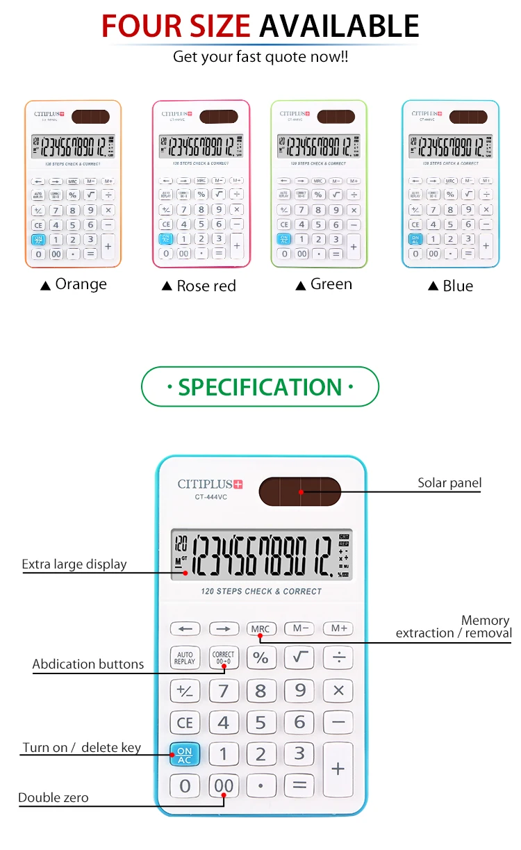 Ct444vc Small Size Calculator Cheap Calculators For Sale Buy