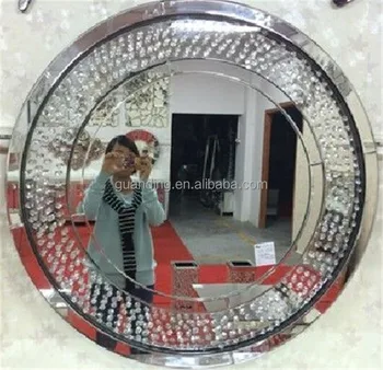 Crystal Round Shaped Unique Wall Mirrors Crystal Round Shaped Unique Wall Mirrors