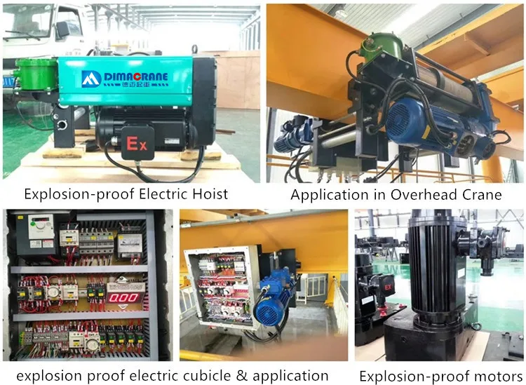 Europe standard saftey reliable Explosion-proof wire rope electric hoist