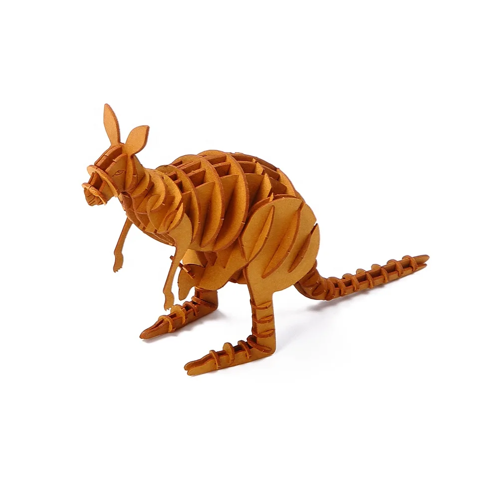 硬纸狮子 3d 动物模型儿童教育玩具