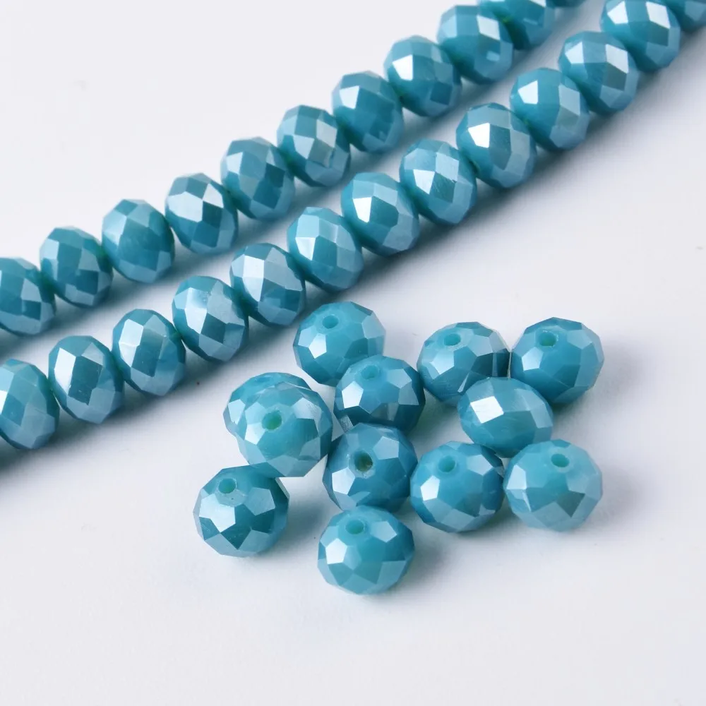 6mm Fashionable Pink Crystal Glass Rondelle Beads With High Quality For Jewelry Making Buy