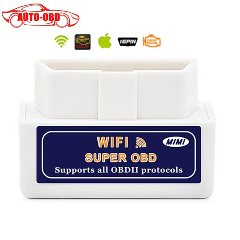 2016 New Arriver Super OBD Mini ELM327 WiFi OBD II OBD2 auto Diagnostic Tool For iOS