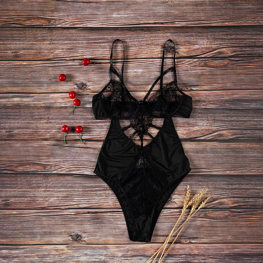 ted teddies 紧身衣女性意大利面条带蕾丝内衣睡衣性服装 porno 服装