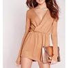 Wholesale Office style long sleeves v neck womens jumpsuit