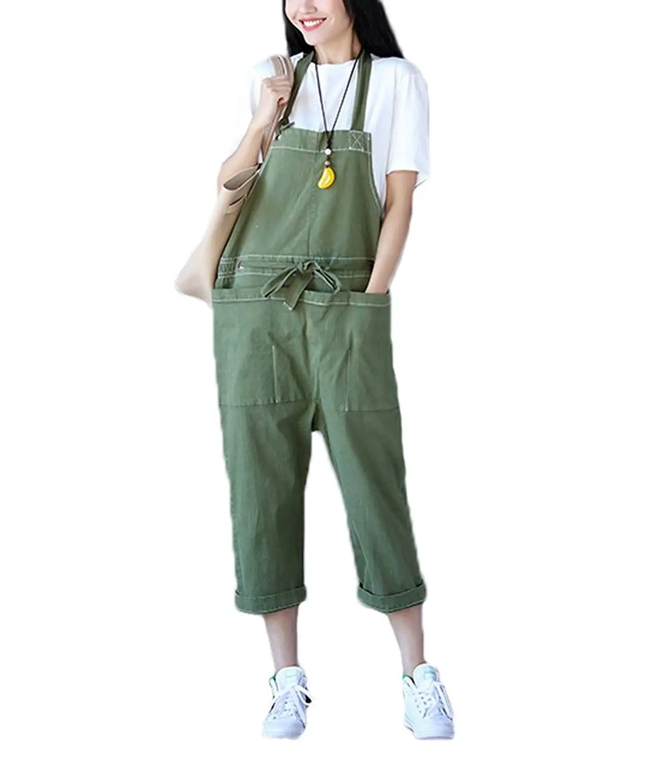 Pandapang Womens Bib Ripped Hole Braces Denim Jeans Jumpsuit Washed Overalls