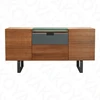 European style bedroom solid walnut wood veneer sideboard