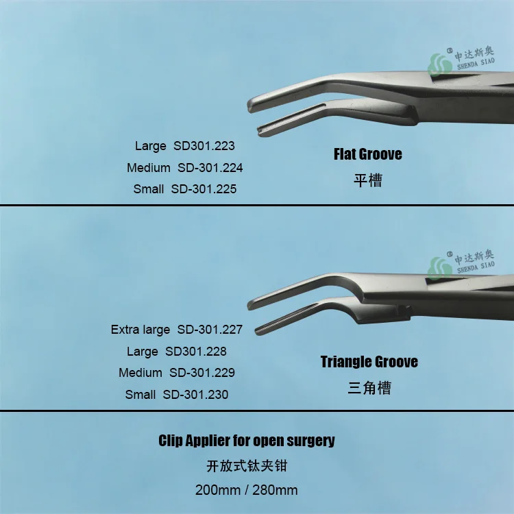 Clip Applicator For Open Surgery Metal Clip Applier Laparoscopic Use