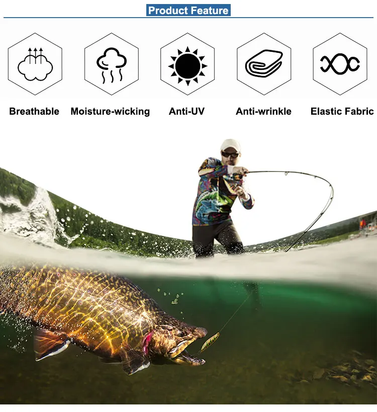 Wholesale Moisture-Wicking Sublimation Latest Design Fishing Jersey