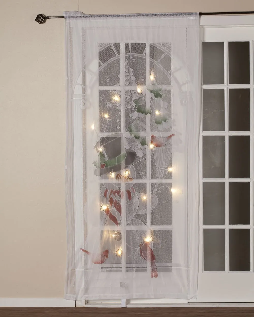 lighted christmas curtains