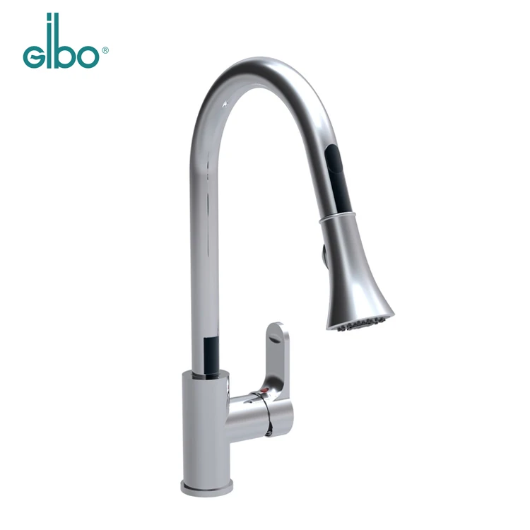 304 stainless steel double sensor kitchen faucet in kitchen faucet pull out