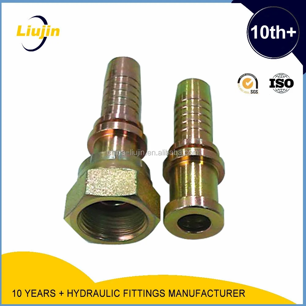 2 years warrantee factory supply high pressure hydraulic pipe fittings hydraulic hose fitting one piece fitting