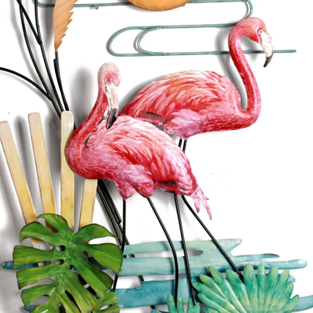 Private Design Iron Crafts Flamingo Metal Wall Decor - Buy Iron Wall
