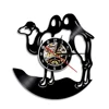Camel Animal Wall Clock Modern Vinyl Record Time Clock Camel Silhouette Wall Art Decor Handmade Craft Clocks For Room