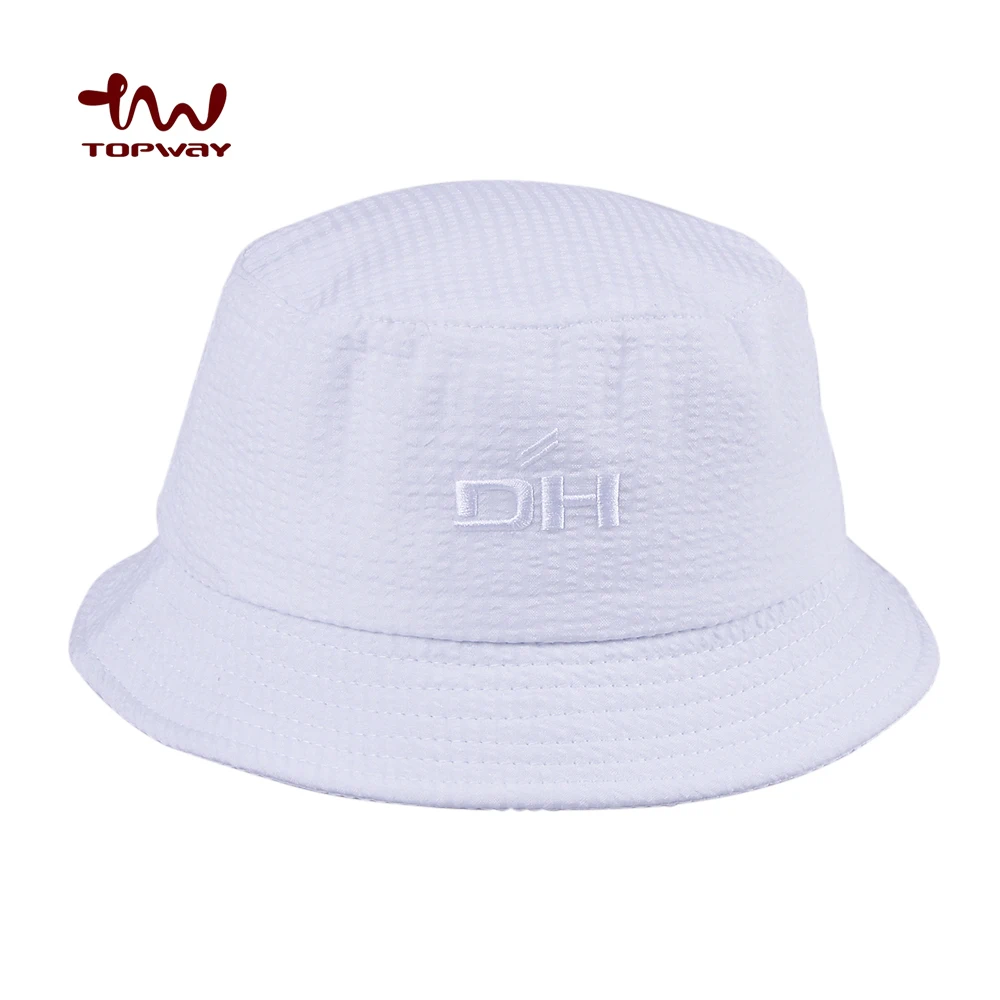 plain white bucket hat