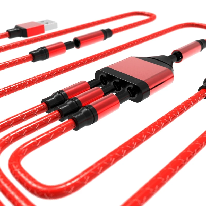 Newest Multi usb line Removable cable 3 in 1 braided micro usb cable for Phone - ANKUX.COM