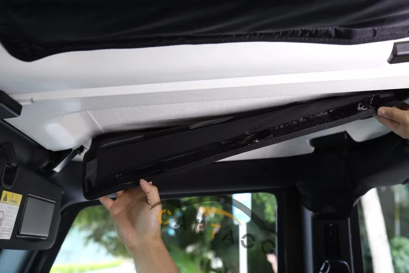 Black Hardtop Insulation Sound Deadener Headliner For Jeep Jk Wrangler