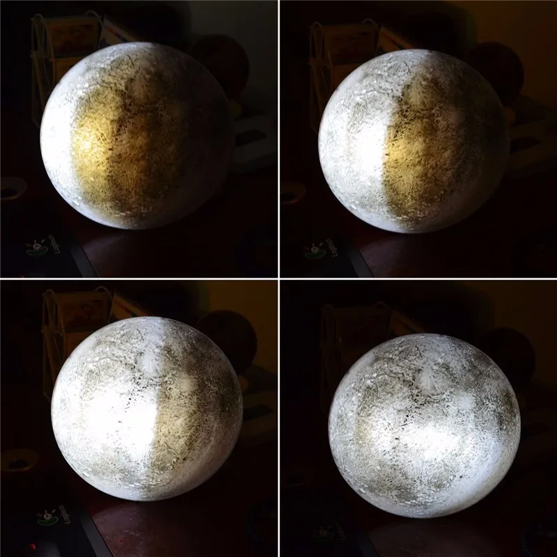 Indoor ABS Material 6 Kinds Phase of the Moon LED Wall Moon Lamp With Remote Control Relaxing Healing Moon Night Light for Kids