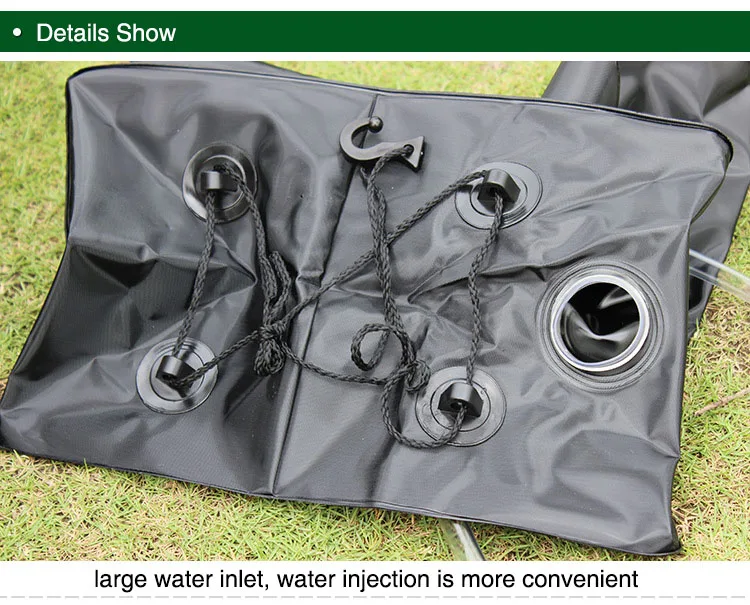 40l Outdoor Camping Shower Bag Waterproof Solar Energy Heated Hiking