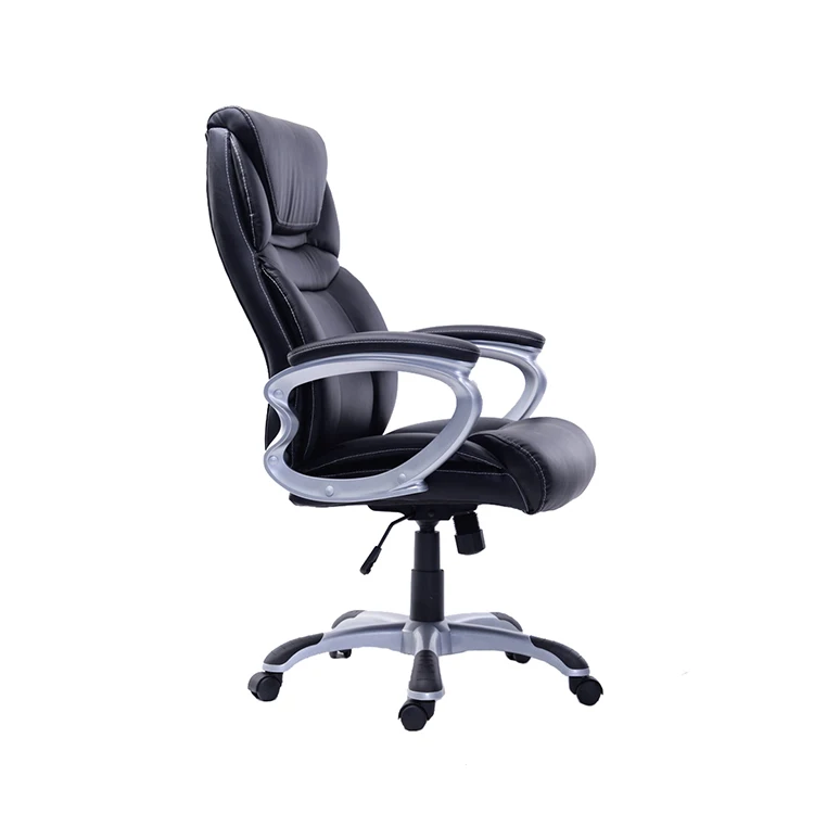 Swivel company adjustable black luxury genuine leather executive office chair