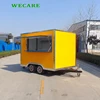 High quality yellow mobile catering trucks for fast food