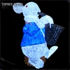 Cold white easter decoration acrylic rabbit statues garden decoration