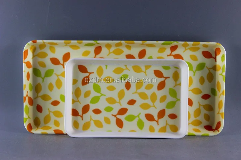 Large And Small Anti-Slip Face Melamine Tray Set Of 2 Piece