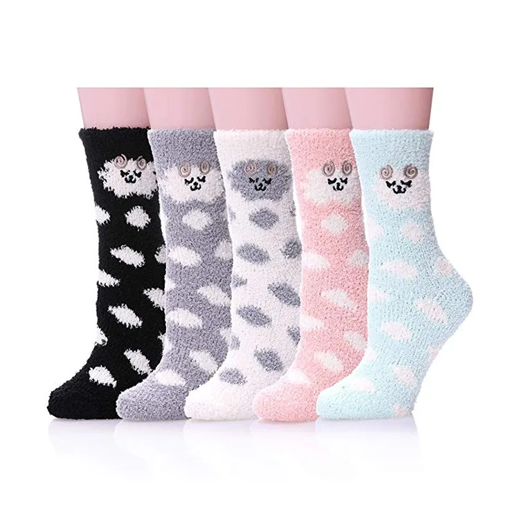 High Quality Custom Funny Winter Socks Women Plain Color Hot Teen Girls ...