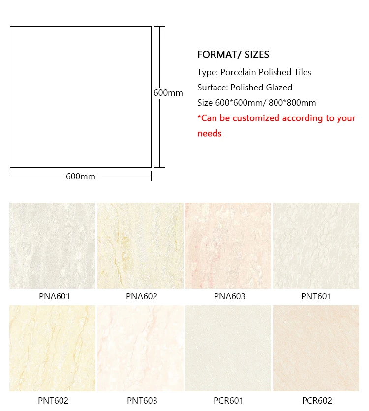 Light color glossy ceramic for kitchen 600*600 marble polished lemon yellow floor tiles